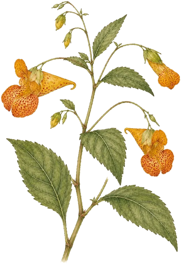 Watercolor botanical: Jewelweed