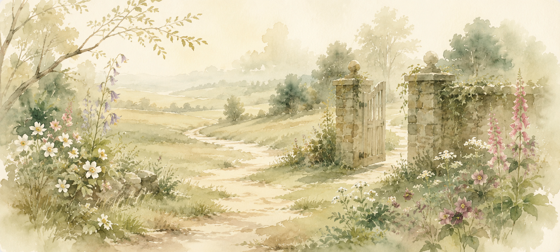 The courses garden · watercolor
